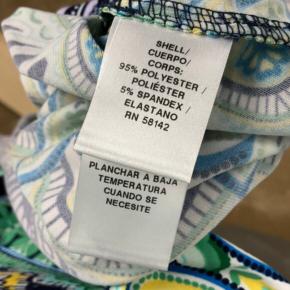 LONDON TIMES Morris Maxi Halter Dress NWT Blue Green Paisley Print sz 12 Boho - Picture 13 of 16